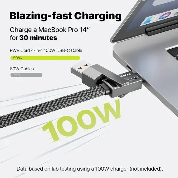 Power Cord 4-in-1 Fast Charging Cable. - Image 3