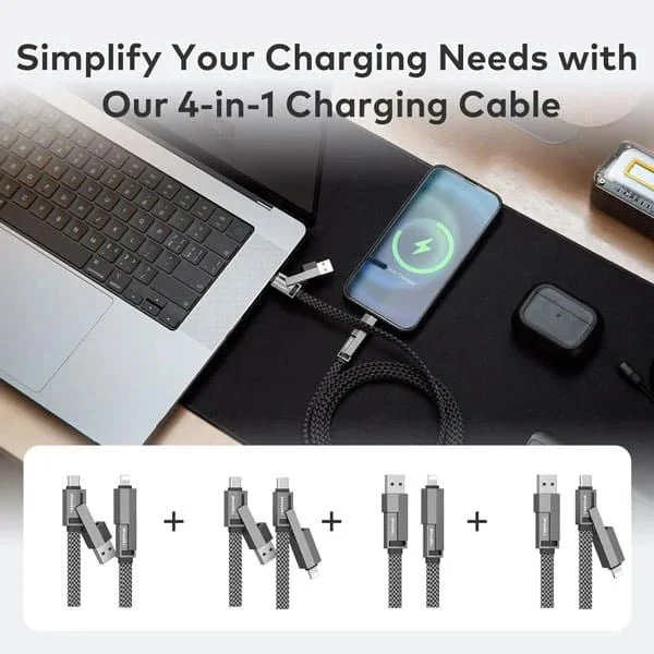 Power Cord 4-in-1 Fast Charging Cable. - Image 5