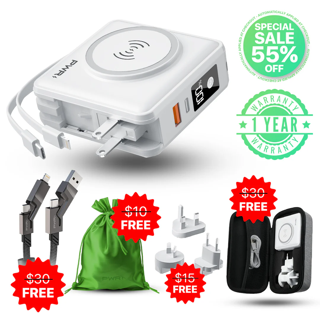 Travel Pro - 5 in 1 Power Bank - 55% OFF Spring Sale + 4 Free Gifts (Worth +$200)